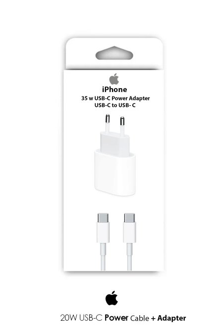 شاحن آبل كامل - Apple Charger / شامل الكيبل و ال ادابتر 